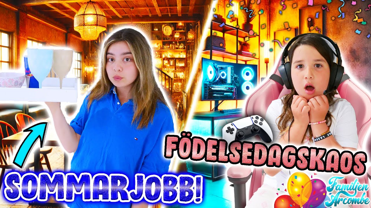 🎉 Födelsedagskaos & Elizes Gamingdröm – Bellas första sommarjobb & COSCOS-invigning! 🎁