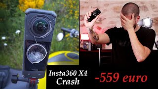 Crash Insta360 x4 lentilles éclaté retour d'expérience.