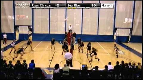 Bear River #21 Sara Schell gets a kill off the block