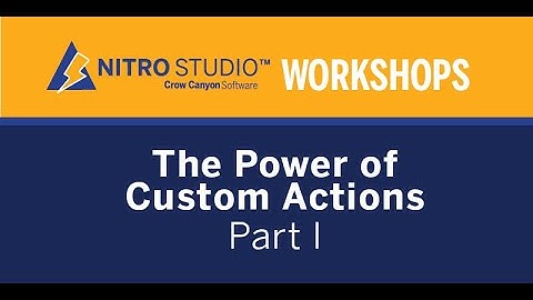 SharePoint Custom Actions - A NITRO Studio Workshop