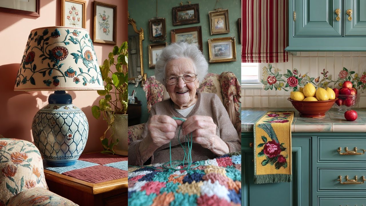 🌸 Внутри домика бабушки, украшенного вышивкой ручной работы | Семейные реликвии и уютный декор в ...