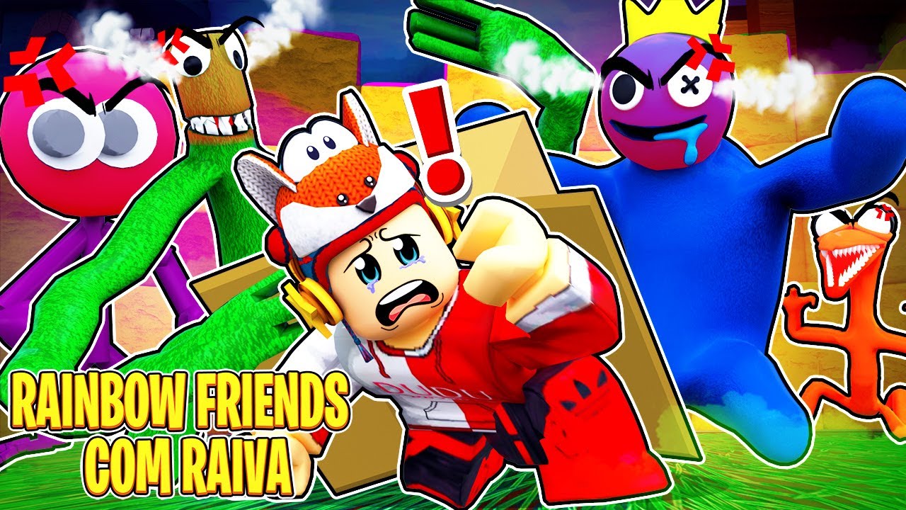 FIQUEI SOZINHO CONTRA TODOS OS AMIGOS COLORIDOS!! [RAINBOW FRIENDS] - ROBLOX  - BiliBili