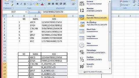 Cara Copy Paste NIK dari Word ke Excel