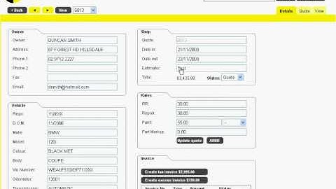 Crashzone - how to send a quote to the ARNIE system