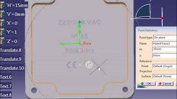 CATIA V5  & TYPE3-CAA - Electric Box - Text & Associativity