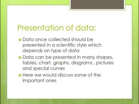 types of data , presentation of data in biostatistics - YouTube