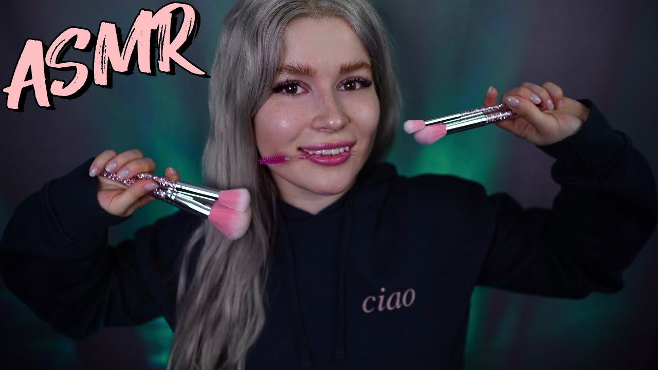 ASMR for those who don’t get tingles 🤯 Close up mouth sounds, mic brushing, spoolie, whispers ✨
