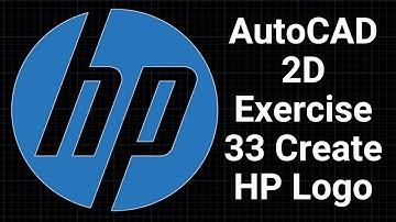 AutoCAD 2D Exercise 33 Create HP Logo