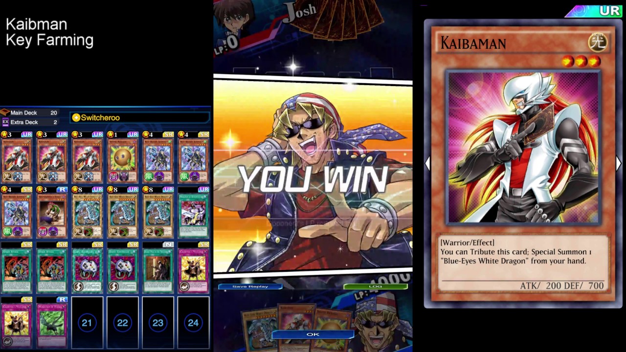 YuGiOh! Duel Links Key Farming with Kaibaman YouTube