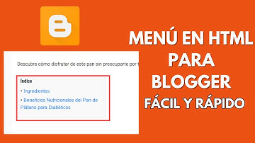 Tabla de Contenidos o Índice en HTML para BLOGGER | Fácil y SIN Programar