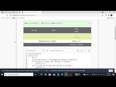 CODECHEF LUNCHTIME PROGRAMMING LANGUAGES SOLUTION
