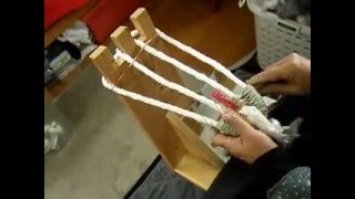 ③布ぞうり　編み始め（つま先）～カカトまで。