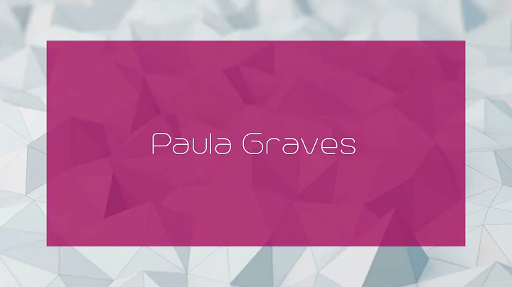 Paula Graves - appearance
