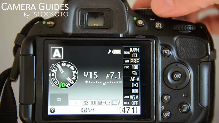 How to set Aperture / f-stop on a Nikon D5100 , D5200, D5300