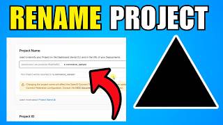 How To Rename Vercel Project (2026) (Best Method)
