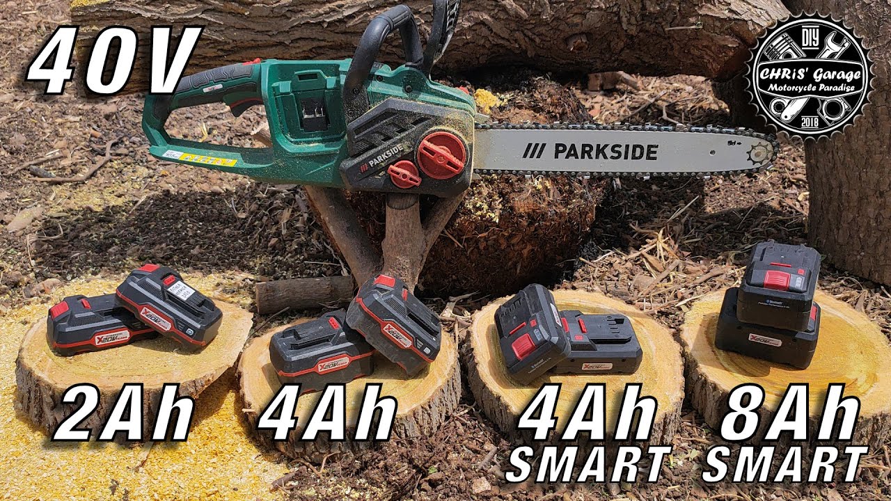 PARKSIDE Chainsaw 40V - Challenge Batteries 2Ah, 4Ah, 4Ah SMART, 8Ah SMART  