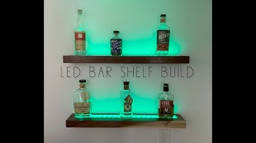 LED Walnut Bar Shelf Build
