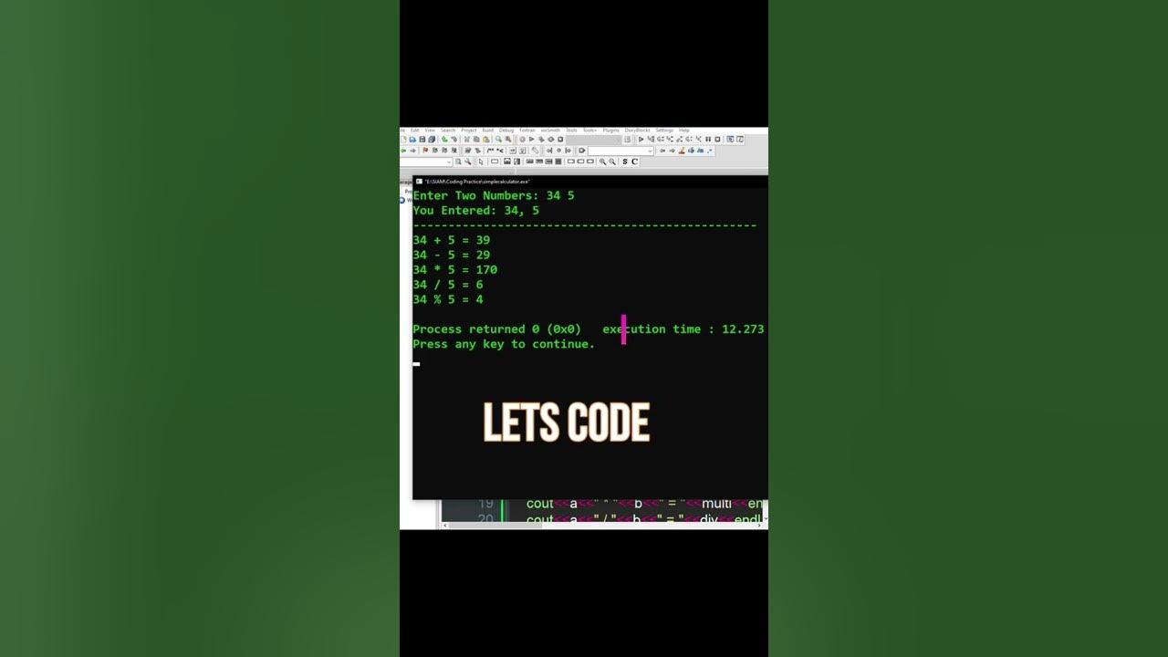 Simple Calculator Code In C++| বাংলা #shorts #C++ #cpp - YouTube