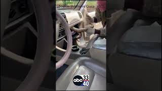 Snake hiding in truck dash