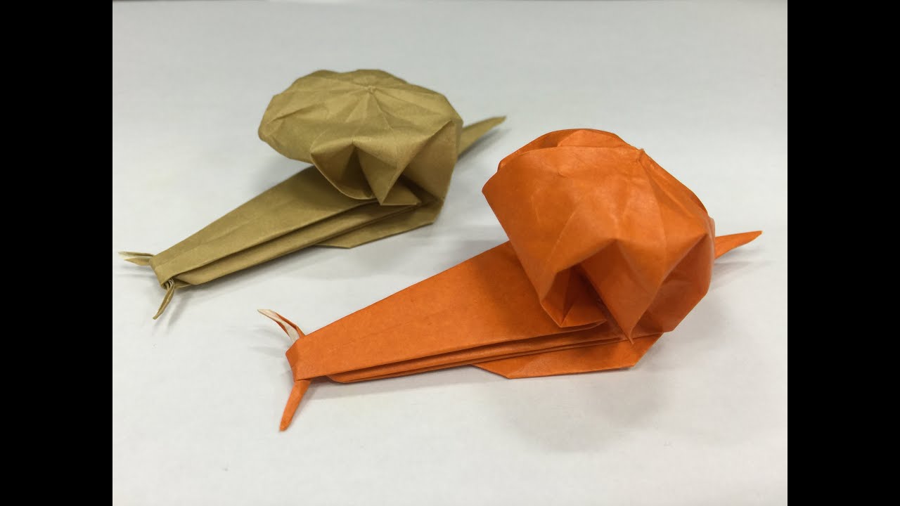 簡単 折り紙で作るカタツムリ Diy Snail Origami Youtube