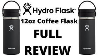 Hydro Flask 12oz Coffee Flask with Sip Lid - Black Hydro Flask - Full Review - Best Travel Mug