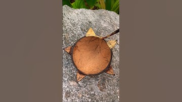 Coconutshell lamp🥥🪔 coconut shell craft #diy #coconut #shorts #ytshorts #viral #acrylicpainting