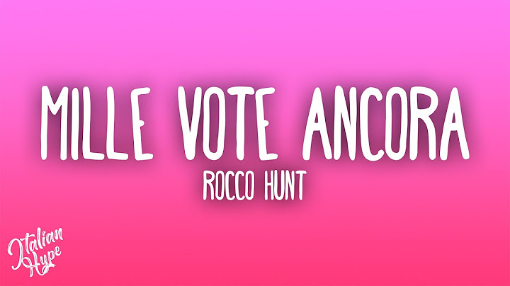 Rocco Hunt - MILLE VOTE ANCORA | Sanremo 2025