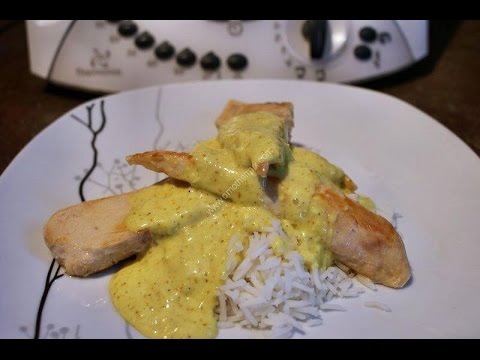 Aiguillettes De Poulet Sauce Curry Et Riz Au Thermomix