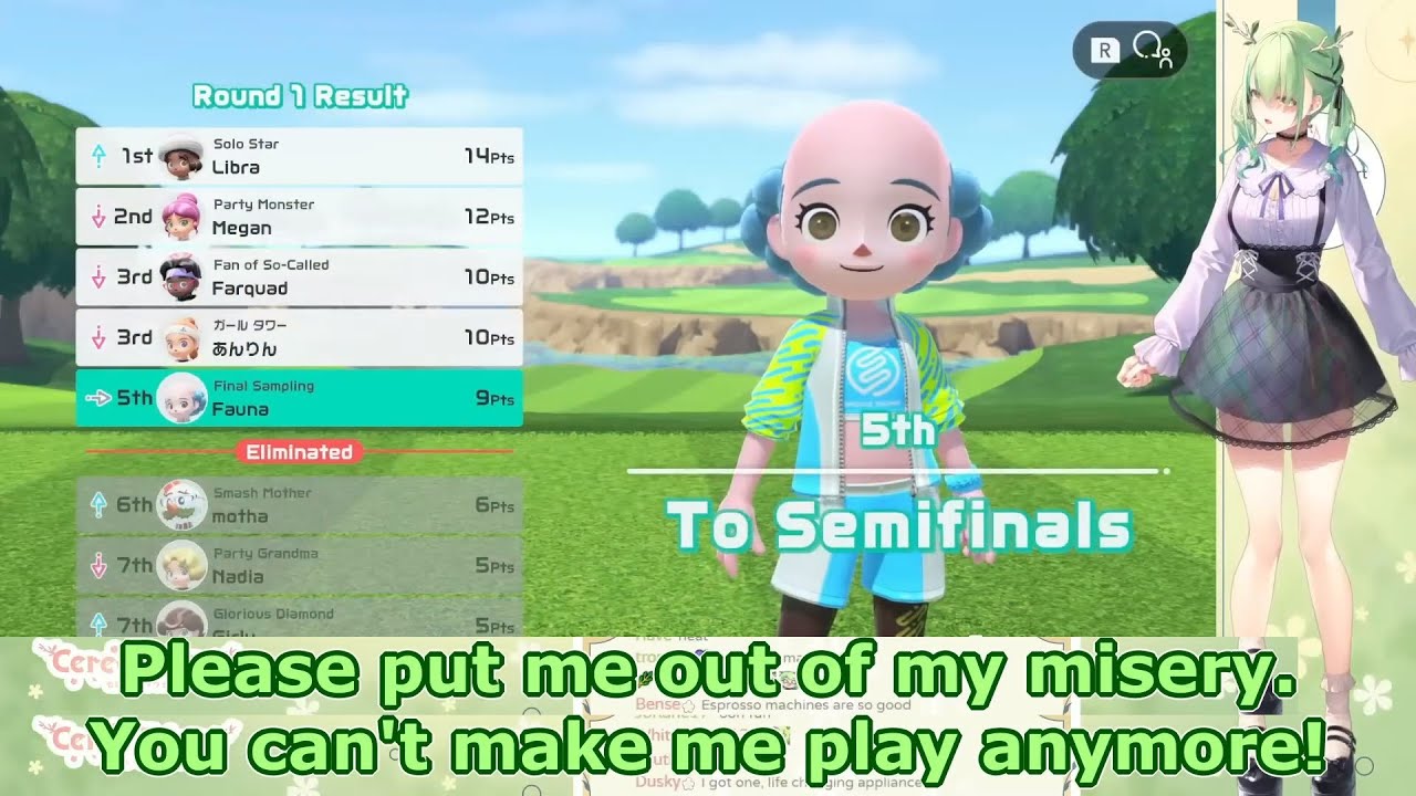 Fauna's not having a good golf day and wants to be eliminated, but  [Hololive/clip]