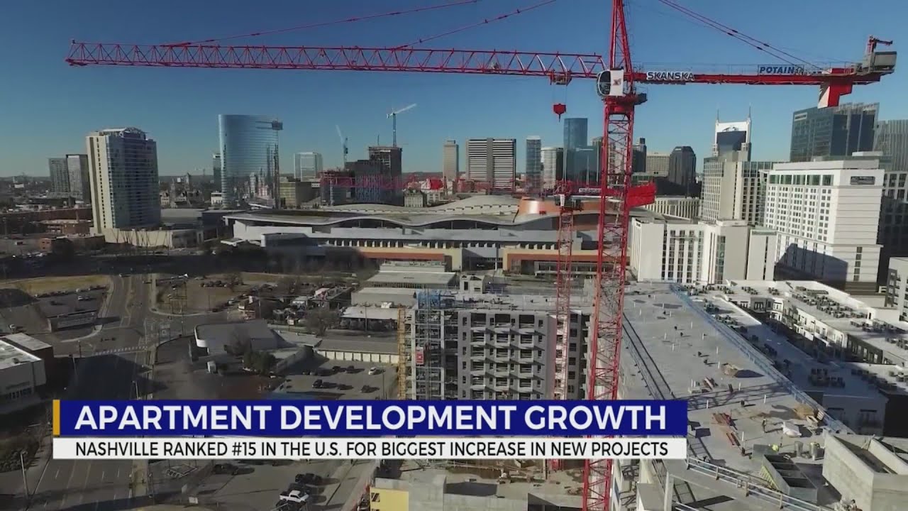 Nashville among top in nation for most new apartments, study says