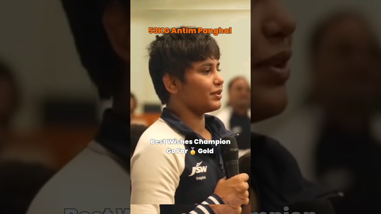 53Kg Wrestler Antim Panghal Paris Olympics Meet with PM India 