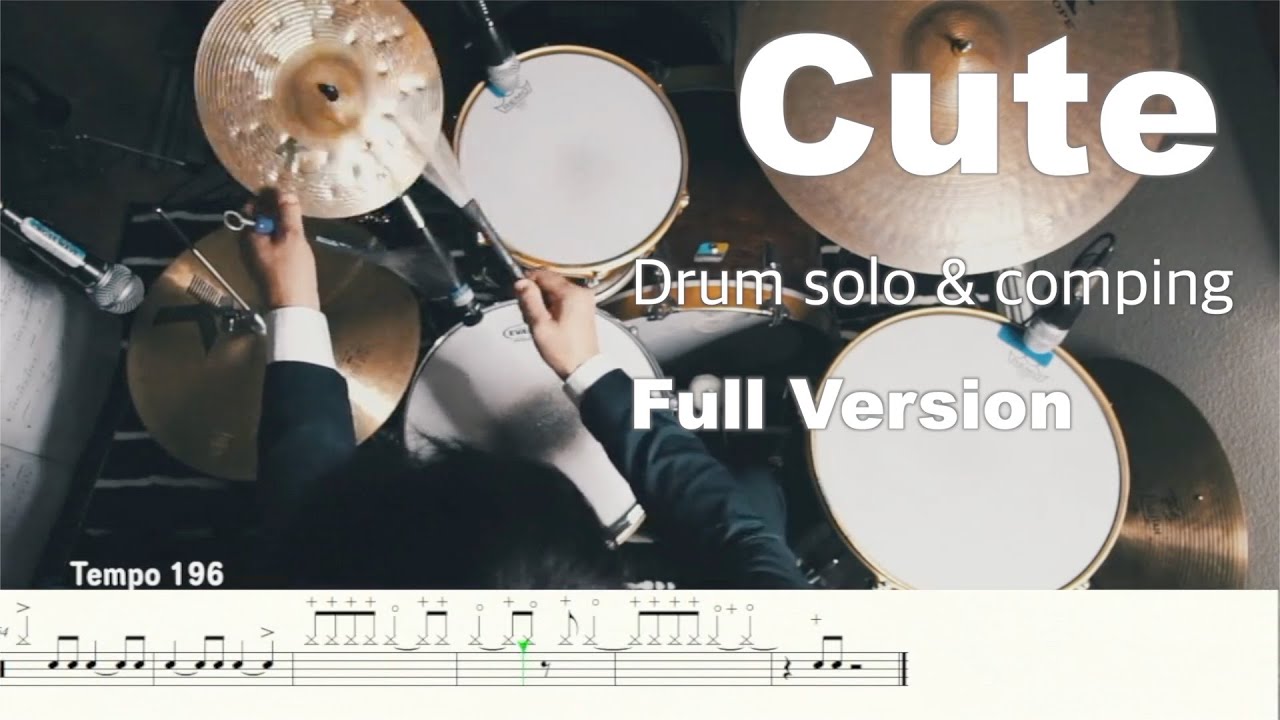 [Full version] Cute - Count Basie / Drum solo / Transcription