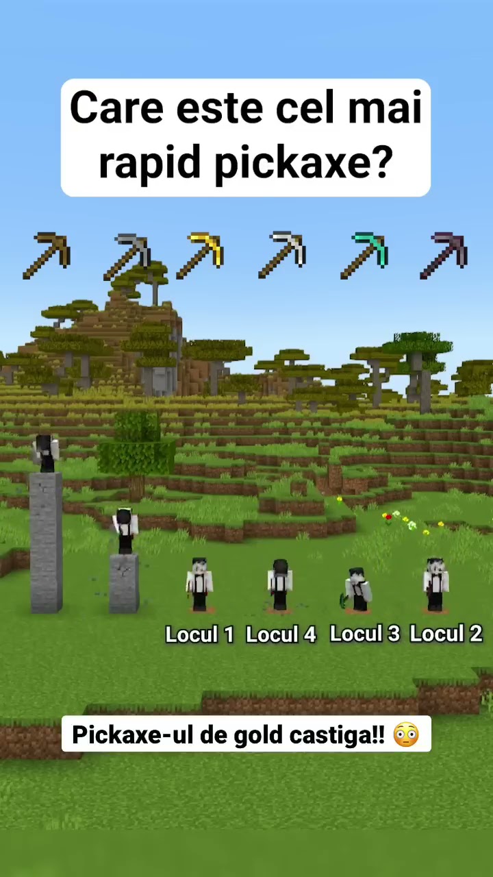 Care Este Cel Mai Rapid Pickaxe Din Minecraft? #shorts #minecraft