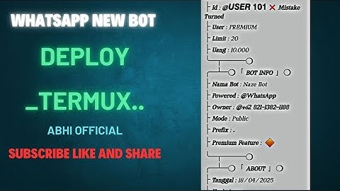 "How to Deploy a WhatsApp Bot using Termux | Full Step-by-Step Guide" @DemonEye_Official