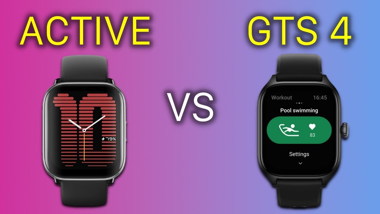 Amazfit Active vs Amazfit GTS 4  Full Specs Compare Smartwatches 