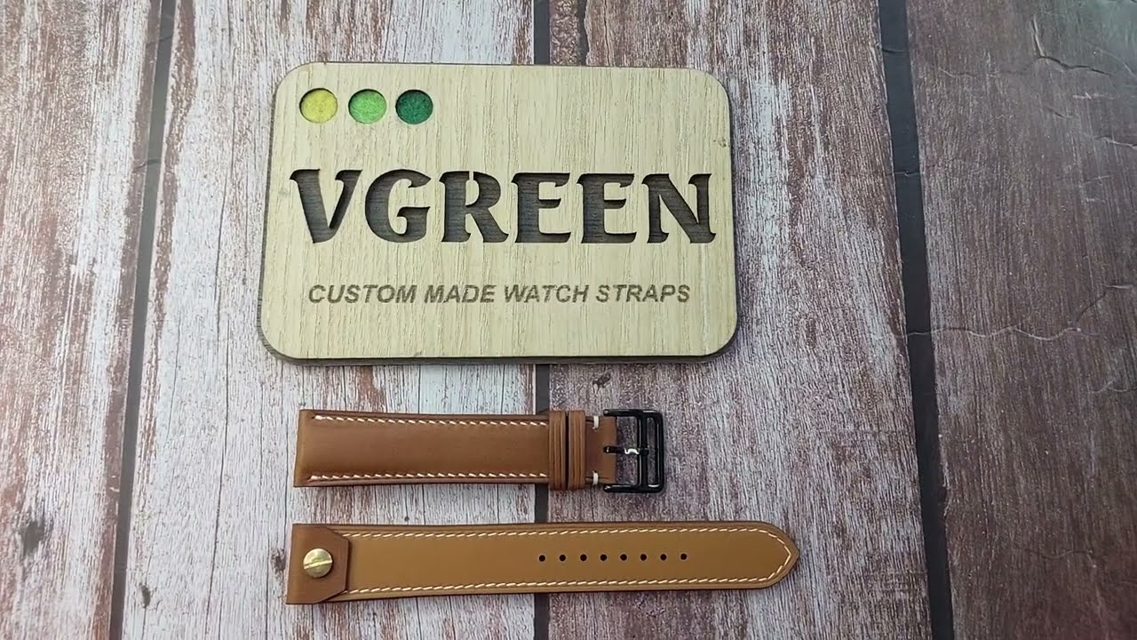 Brown Barenia Leather Custom Open Ended Strap For German Pilots Watch