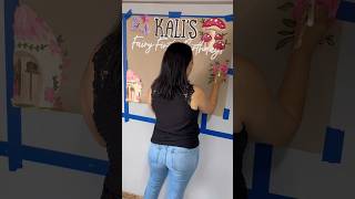 Custom Fairy Birt ay banner painting