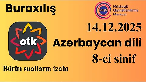 14 Dekabr OTK 8-ci sinif Azərbaycan dili 