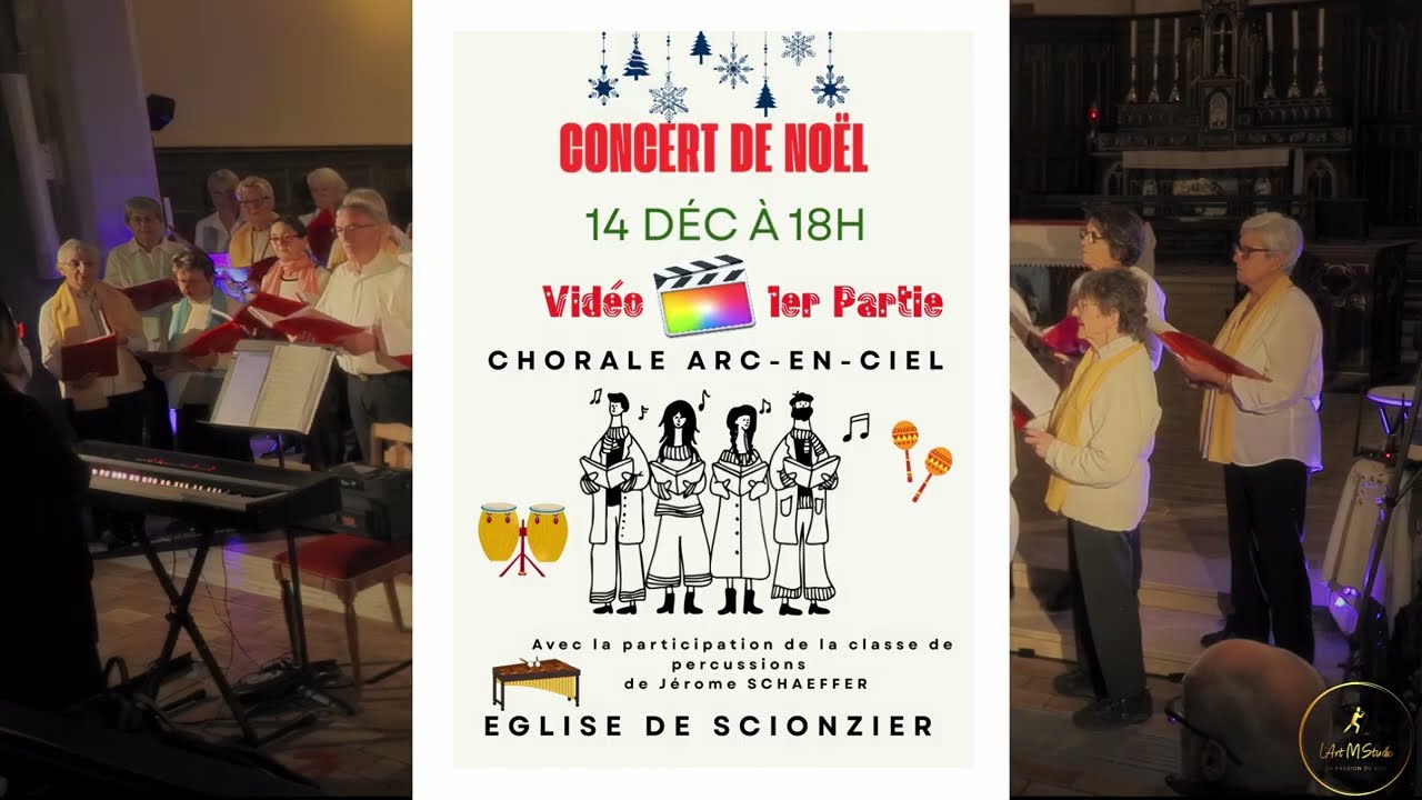 Chorale Arc en Ciel de Pers-Jussy, Concert de Noël 2025 Eglise de Scionzier le 14 décembre 2025.