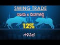 SWING TRADING : ನಾನು 6 ದಿನಗಳಲ್ಲಿ 12% ಗಳಿಸಿದೆ. || How I Earned 12% in Swing Trade