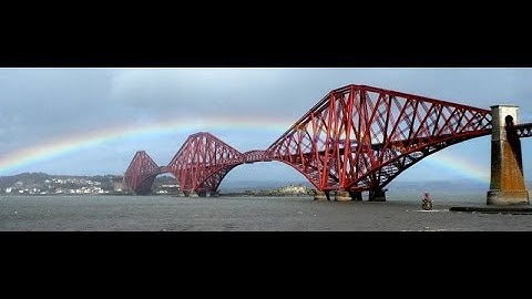 Rainbow Railway Bridge Firth Of Forth Scotland