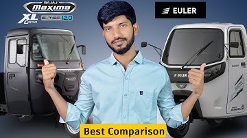 Bajaj Maxima XL Cargo E-Tec vs Euler motor Hiload Electric Cargo Auto Rickshaw🔥Best Comparison