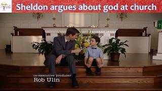 The one where young Sheldon argues about god at the church