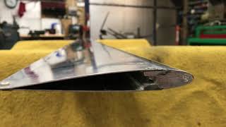 Homemade coaxial helicopter rotor blade close up
