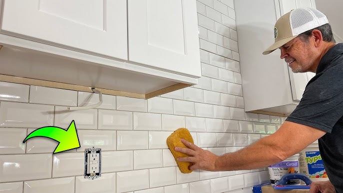 Duo Ventures: Kitchen Update: Grouting & Caulking Subway Tile Backsplash