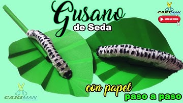 un GUSANO de PAPEL moviendo en una hoja / paso a paso con CAKI