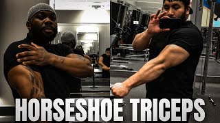 BUILDING HORSESHOE TRICEPS. Workout Ft. Adonis