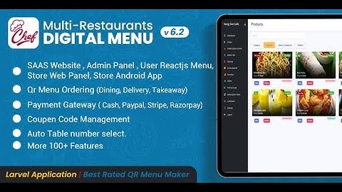 RMRestaurant   SaaS   Contactless Multi restaurant QR Menu Maker