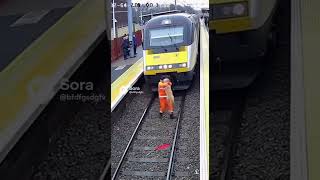 Train Stopped Just Inches Away… He Saved the Puppy! 😱🐶