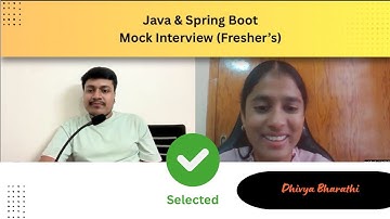 ✅ Mock Interview | Java & Spring Boot | Fresher
